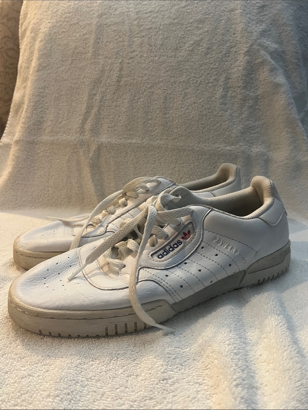adidas White Low-Top Leather Sneakers